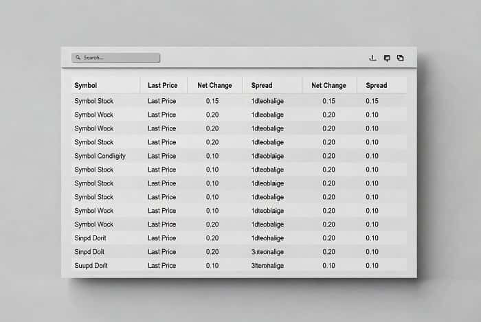 نمایش ستون Spread در Market Watch متاتریدر برای ارانته