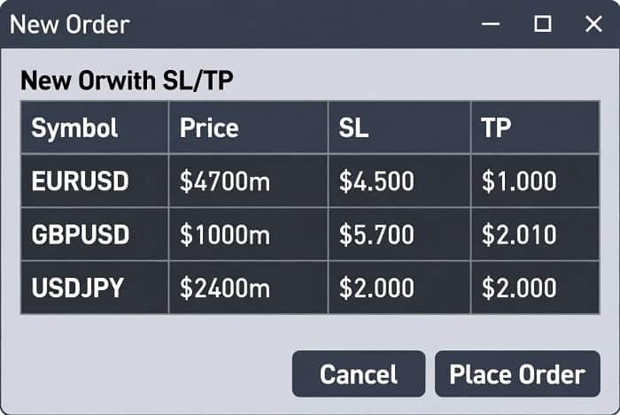 آموزش ثبت سفارش و تعیین حد ضرر و حد سود در متاتریدر ارانته