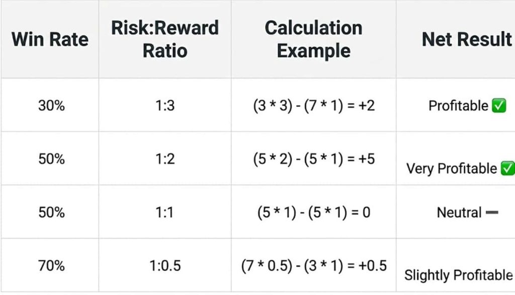 ارتباط وین‌ریت با نسبت ریسک به ریوارد در مدیریت ریسک معاملات