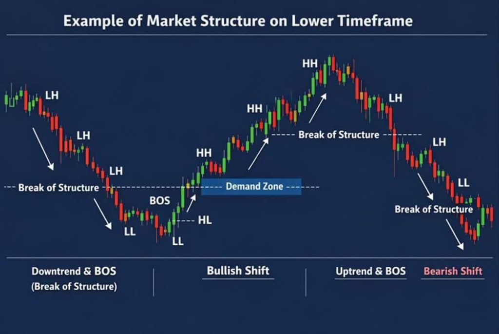 ساختار بازار در اسکالپینگ و نقاط ورود و خروج