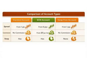 مقایسه انواع حساب معاملاتی از نظر اسپرد، کمیسیون و سواپ