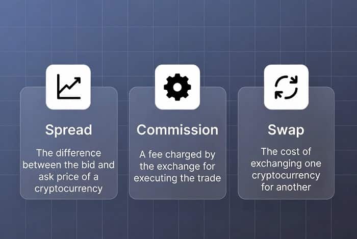 اجزای کارمزد و اسپرد بروکر ارانته شامل اسپرد، کمیسیون و سواپ