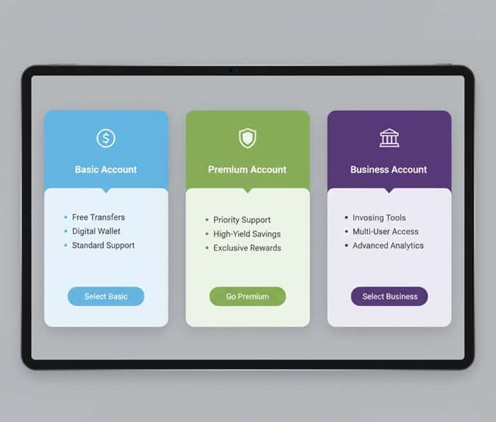 انواع حساب‌های بروکر ارانته Standard Premium VIP Tailor Made