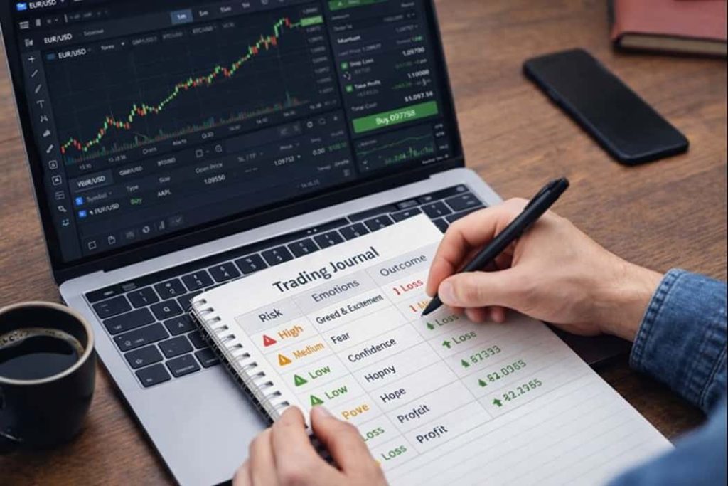 ثبت معاملات حساب آزمایشی فارکس در ژورنال معاملاتی