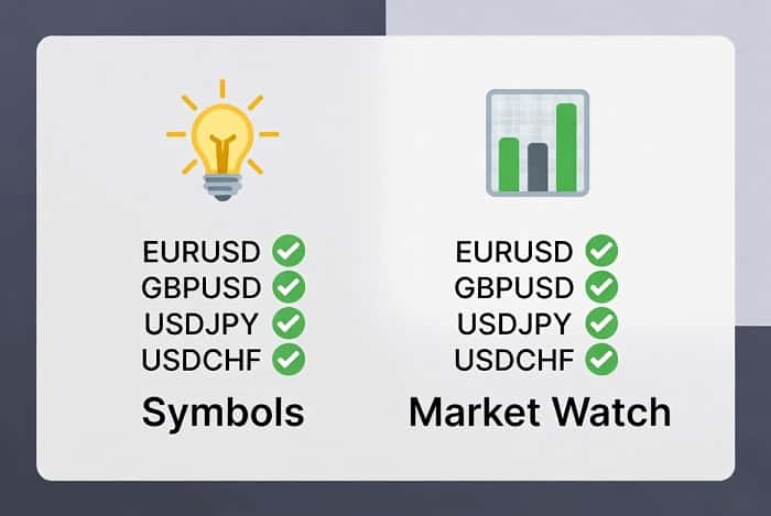 مشاهده و فعال‌سازی لیست نمادهای ارانته در متاتریدر MT4 و MT5