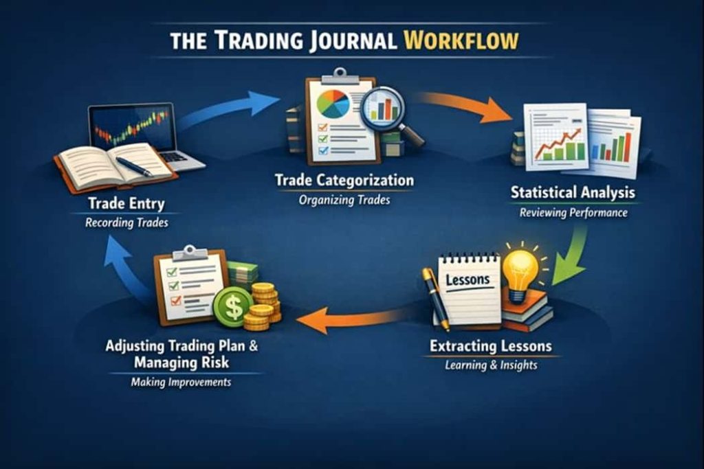 چرخه کامل کار با ژورنال ترید