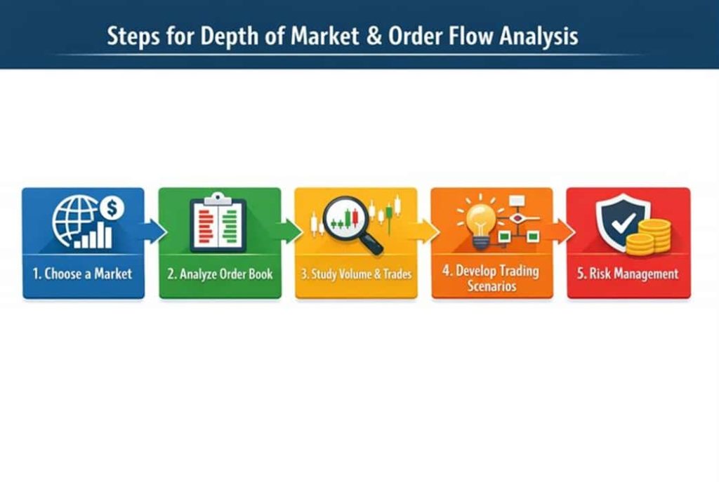 تحلیل عمق بازار و جریان سفارشات