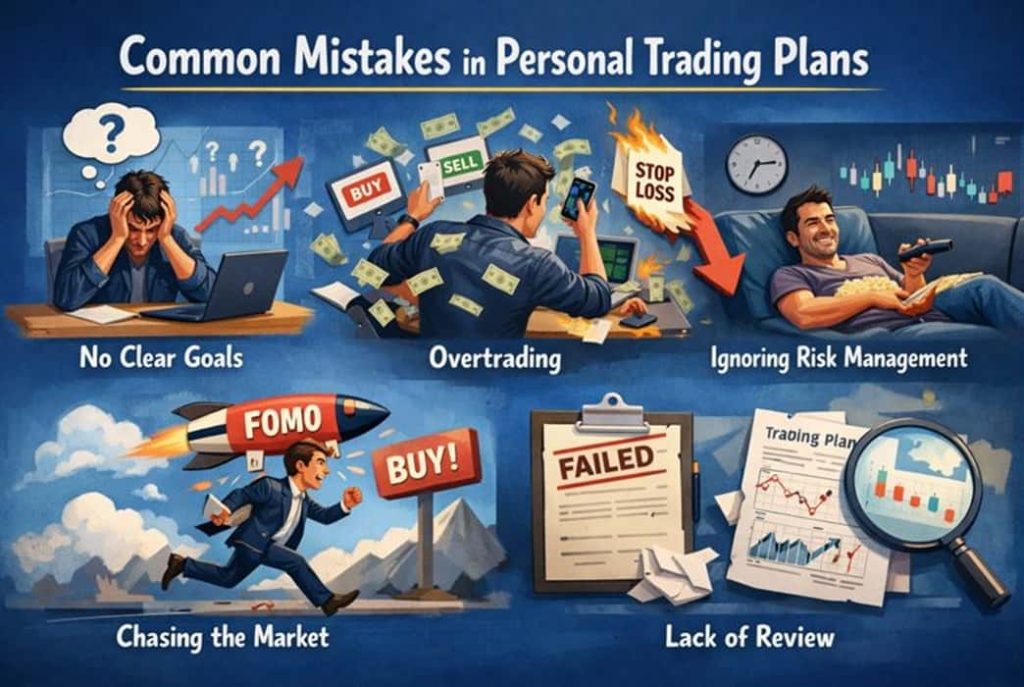 اشتباهات رایج در طراحی و اجرای پلن معاملاتی شخصی