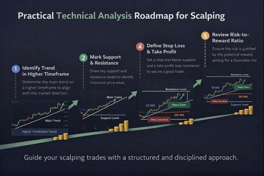 نقشه راه تحلیل تکنیکال کاربردی برای اسکلپ